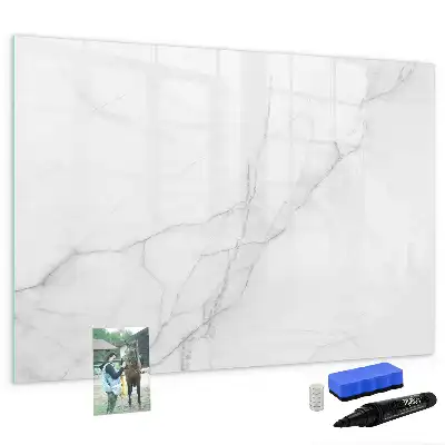 Tablă magnetică cu ștergere uscată cu model decorativ de marmură
