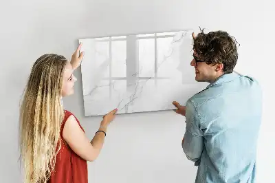 Tablă magnetică cu ștergere uscată cu model decorativ de marmură