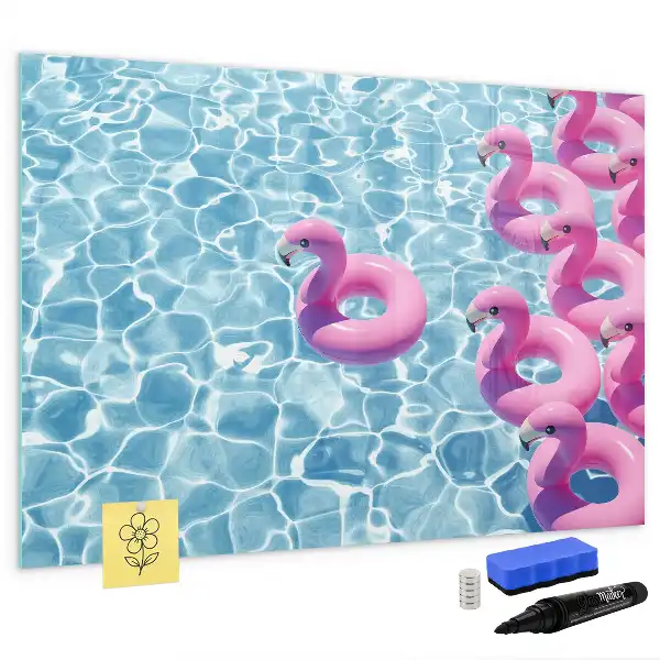 Tablă magnetică cu ștergere uscată model Flamingo