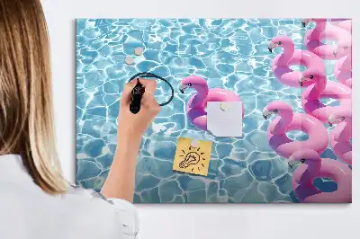 Tablă magnetică cu ștergere uscată model Flamingo