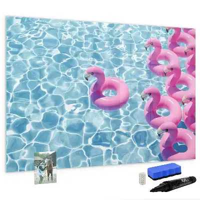 Tablă magnetică cu ștergere uscată model Flamingo