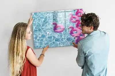 Tablă magnetică cu ștergere uscată model Flamingo