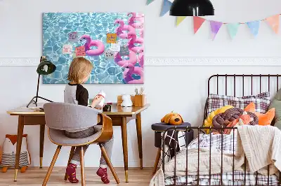 Tablă magnetică cu ștergere uscată model Flamingo
