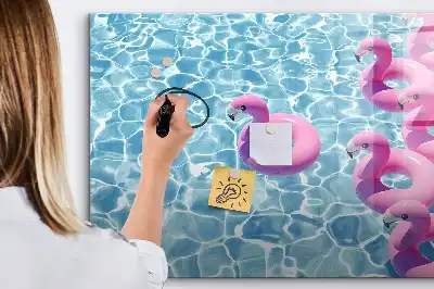 Tablă magnetică cu ștergere uscată model Flamingo