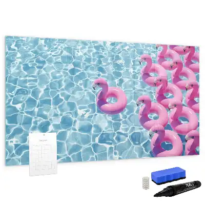 Tablă magnetică cu ștergere uscată model Flamingo