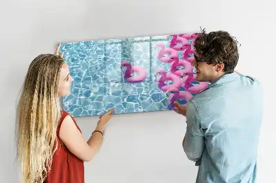 Tablă magnetică cu ștergere uscată model Flamingo
