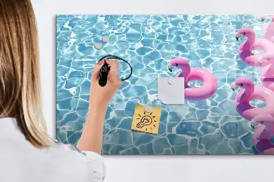 Tablă magnetică cu ștergere uscată model Flamingo