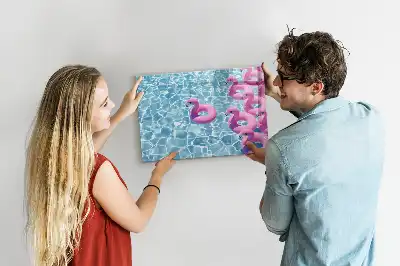 Tablă magnetică cu ștergere uscată model Flamingo