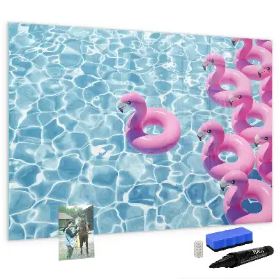 Tablă magnetică cu ștergere uscată model Flamingo