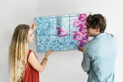Tablă magnetică cu ștergere uscată model Flamingo