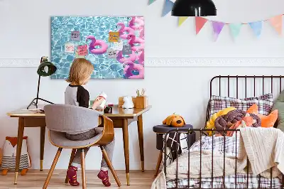 Tablă magnetică cu ștergere uscată model Flamingo