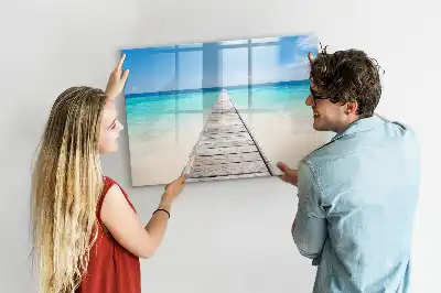 Tablă magnetică cu ștergere uscată model insulă tropicală