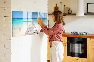 Tablă magnetică cu ștergere uscată model insulă tropicală