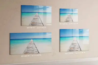 Tablă magnetică cu ștergere uscată model insulă tropicală