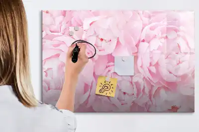 Tablă magnetică cu ștergere uscată cu model de flori înflorite