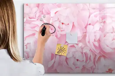 Tablă magnetică cu ștergere uscată cu model de flori înflorite