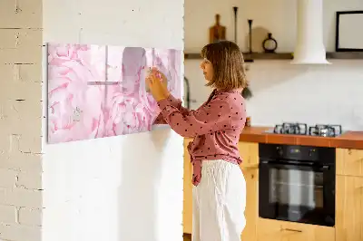 Tablă magnetică cu ștergere uscată cu model de flori înflorite