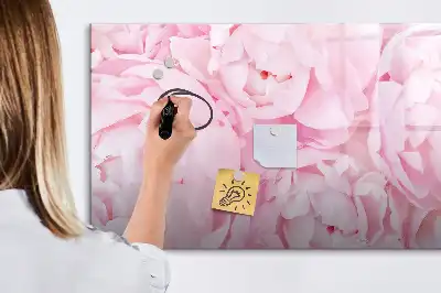Tablă magnetică cu ștergere uscată cu model de flori înflorite