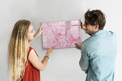 Tablă magnetică cu ștergere uscată cu model de flori înflorite
