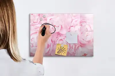 Tablă magnetică cu ștergere uscată cu model de flori înflorite