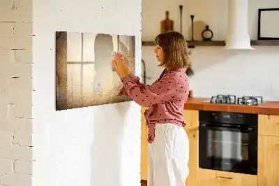 Tablă magnetică cu ștergere uscată cu hartă veche a lumii