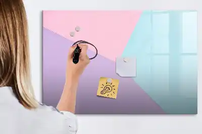 Tablă magnetică cu ștergere uscată model pastelat