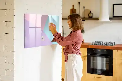 Tablă magnetică cu ștergere uscată model pastelat