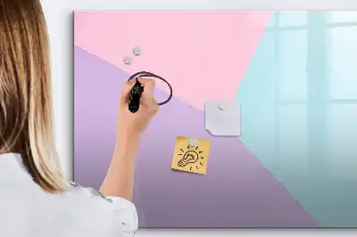 Tablă magnetică cu ștergere uscată model pastelat