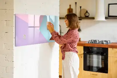 Tablă magnetică cu ștergere uscată model pastelat