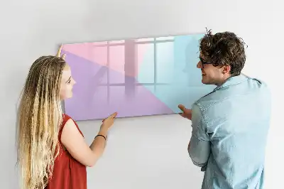 Tablă magnetică cu ștergere uscată model pastelat