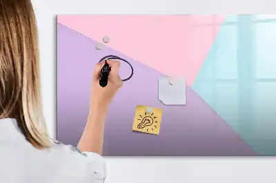 Tablă magnetică cu ștergere uscată model pastelat