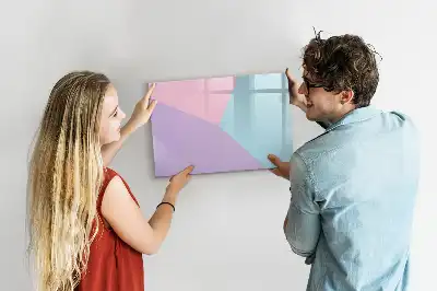 Tablă magnetică cu ștergere uscată model pastelat