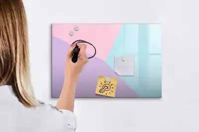 Tablă magnetică cu ștergere uscată model pastelat