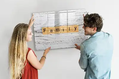 Tablă magnetică cu ștergere uscată model Familie