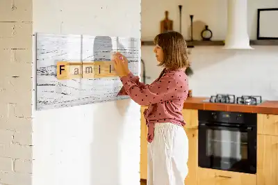 Tablă magnetică cu ștergere uscată model Familie