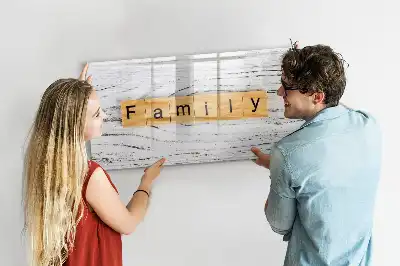 Tablă magnetică cu ștergere uscată model Familie