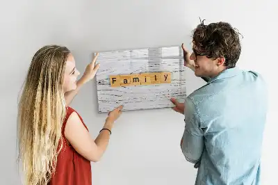 Tablă magnetică cu ștergere uscată model Familie