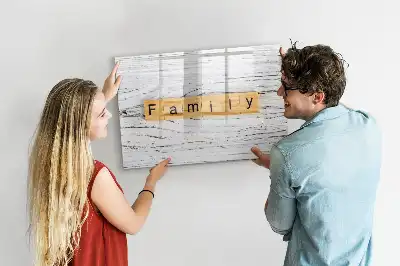 Tablă magnetică cu ștergere uscată model Familie