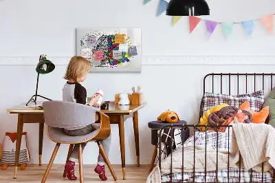 Tablă magnetică cu ștergere uscată cu design abstract creier