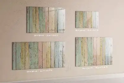 Tablă magnetică cu ștergere uscată varianta cu scânduri colorate