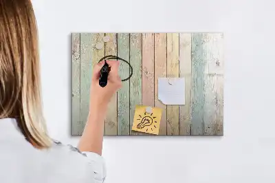 Tablă magnetică cu ștergere uscată varianta cu scânduri colorate