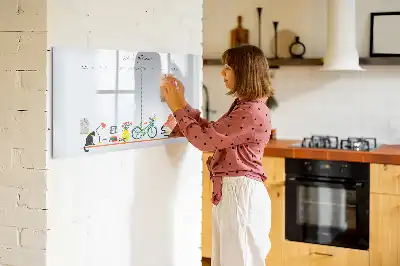 Tablă magnetică cu ștergere uscată planificator săptămânal