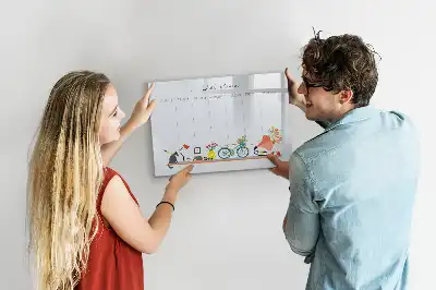 Tablă magnetică cu ștergere uscată planificator săptămânal