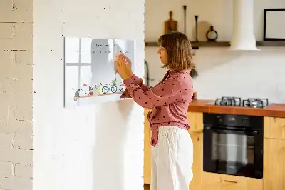 Tablă magnetică cu ștergere uscată planificator săptămânal