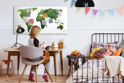 Harta ecologică a lumii tablă magnetică cu ștergere uscată