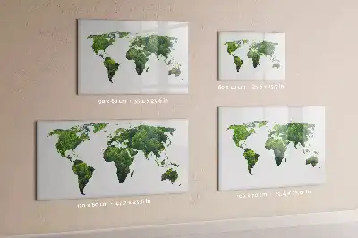 Harta ecologică a lumii tablă magnetică cu ștergere uscată