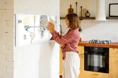Tablă magnetică cu ștergere uscată numele țărilor