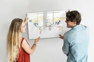 Tablă magnetică cu ștergere uscată numele țărilor