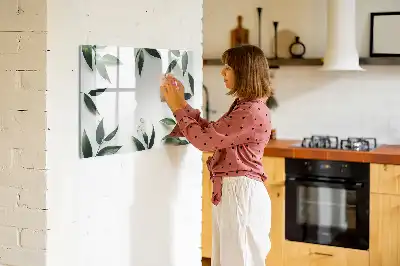Tablă magnetică cu ștergere uscată cu ramă din frunze