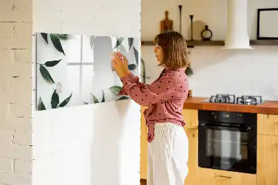 Tablă magnetică cu ștergere uscată cu ramă din frunze